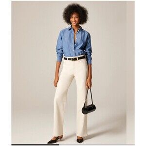 J. Crew Full-length Slim-wide Jean Ecru Wash Semi Stretch CM381 Size 28 NWT